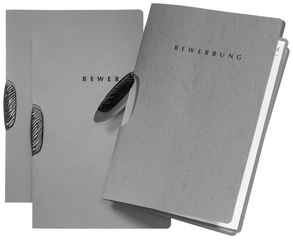 PAGNA Bewerbungsmappe Swing, DIN A4, aus Karton, grau