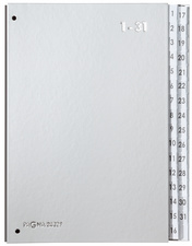 PAGNA Pultordner Color, DIN A4, 1 - 31, 31 Fächer, rot