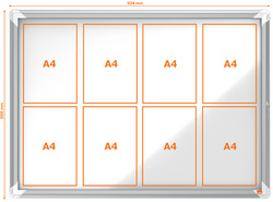 nobo Schaukasten, Metall-Rückwand, Außenbereich, 6 x DIN A4