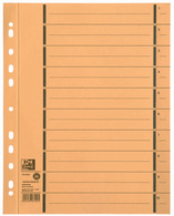 Oxford Trennblätter mit Perforation, A4 Überbreite, orange