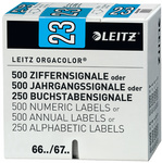 LEITZ Jahressignal Orgacolor 20, auf Streifen, weiß