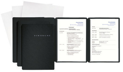 PAGNA Bewerbungs-Set Special, DIN A4, schwarz, 3-teilig