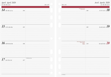rido idé Kalender-Einlage Lineal, transparent
