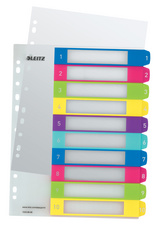 LEITZ Kunststoff-Register WOW, Zahlen, A4 Überbreite, 1-10
