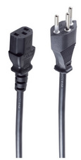 shiverpeaks BASIC-S Schweizer Stromkabel, 1,8 m, schwarz