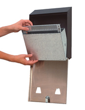 Rubbermaid Wandascher Smokers Station, schwarz / silber