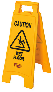 Rubbermaid Warnschild Caution Wet Floor