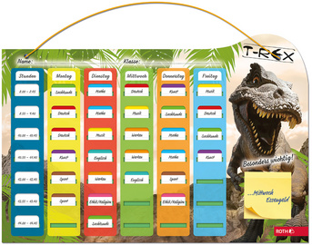 ROTH Klipp & Klar Stundenplan Steck-Fix Tyrannosaurus