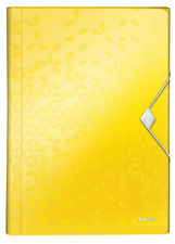 LEITZ Projektmappe WOW, A4, PP, 6 Fächer, schwarz-metallic