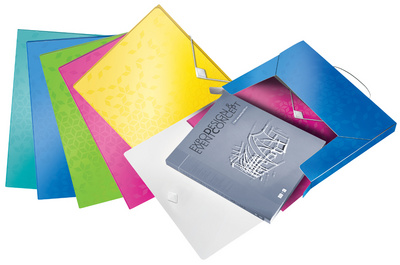 LEITZ Ablagebox WOW, DIN A4, PP, blau-metallic