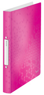 LEITZ Ringbuch WOW, DIN A4, PP, blau-metallic, 4 Ringe