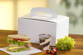 PAPSTAR Lunch-Box eckig, mit Tragegriff