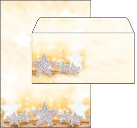 sigel Weihnachts-Motiv-Papier Glitter Stars, A4, 90 g/qm