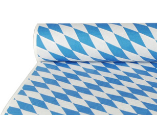 PAPSTAR Damast-Tischtuch Bayrisch Blau, (B)1,0 x (L)10 m