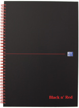 Oxford Black n Red Collegeblock, DIN A5, kariert, Karton