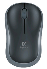 Logitech Optische Maus M185, kabellos, dunkelgrau