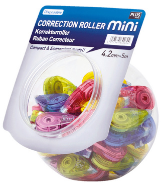 PLUS JAPAN Korrekturroller MINI, 4,2 mm x 5 m, Display