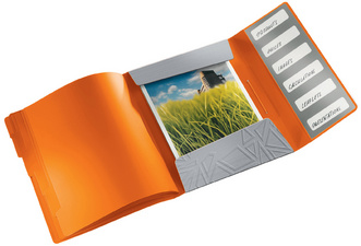 LEITZ Ordnungsmappe Urban Chic, DIN A4, PP, 6 Fächer, rot