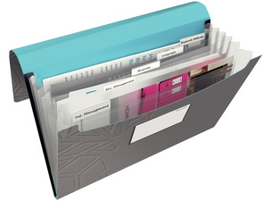 LEITZ Projektmappe Urban Chic, A4, PP, 6 Fächer, rot