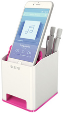 LEITZ Sound Stifteköcher WOW Duo Colour, 2 Fächer, blau