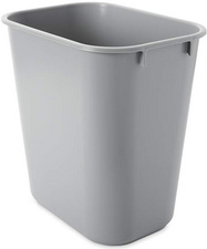 Rubbermaid Papierkorb, 12,9 Liter, rechteckig, PE, blau