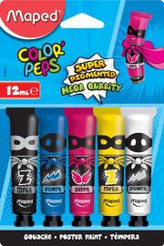 Maped Gouachefarbe COLORPEPS, in Tube, 5er Blisterkarte