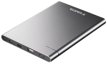 VARTA Mobiler Zusatzakku Slim Powerbank, 12.000 mAh