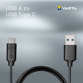 VARTA Ladekabel & Datenkabel mit USB 3.1 Type C Adapter