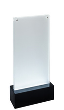 sigel LED-Tischaufsteller luminous, Acryl, DIN lang
