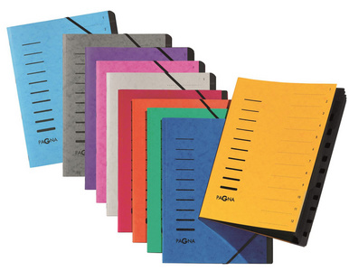 PAGNA Ordnungsmappe Sorting File, 12 Fächer, hellgrau