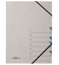 PAGNA Ordnungsmappe Easy Grey, A4, 7 Fächer, grau / orange