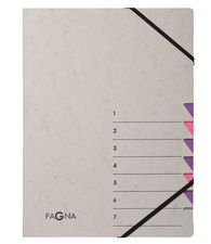 PAGNA Ordnungsmappe Easy Grey, A4, 7 Fächer, grau / orange