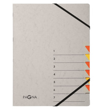 PAGNA Ordnungsmappe Easy Grey, A4, 7 Fächer, grau / orange