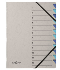 PAGNA Ordnungsmappe Easy Grey, A4, 12 Fächer, grau / blau