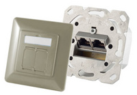 shiverpeaks BASIC-S Anschlussdose Kat. 6A, 2 x RJ45, rot