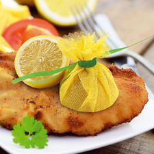 HYGOSTAR Lemon Wrap, gelb, mit grüner Krawatte