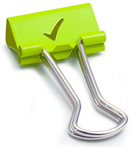 RAPESCO Foldback-Klammer, (B)19 mm, gelb, Smiley, 80 Stück