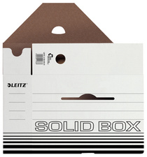 LEITZ Archiv-Schachtel Solid, weiß/hellrot, (B)100 mm