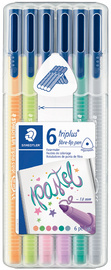STAEDTLER Fasermaler triplus color MY pastel COLOURS, 6er