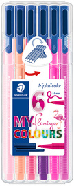 STAEDTLER Fasermaler triplus color MY flamingo COLOURS,6er