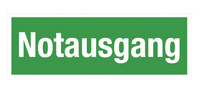 LEINA Hinweisschild, Text: Notausgang, aus PVC-Folie