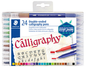 STAEDTLER Kalligraphie-Doppel-Fasermaler, 12er Etui
