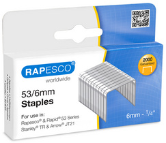 RAPESCO Heftklammern 53/6, verzinkt, 5.000 Stück