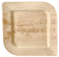 PAPSTAR Palmblatt-Teller pure, eckig, 150 x 150 mm, 25er