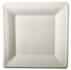 PAPSTAR Zuckerrohr-Teller pure, eckig, 155 x 155 mm, 50er
