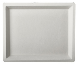 PAPSTAR Zuckerrohr-Teller pure, eckig, 130 x 260 mm, 50er