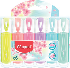 Maped Textmarker FLUOPEPS Classic PASTEL, 6er Etui