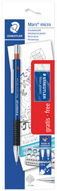 STAEDTLER Druckbleistift Mars micro + Radierer, Blisterkarte