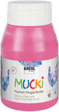 KREUL Funkel-Fingerfarbe MUCKI, drachen-silber, 500 ml