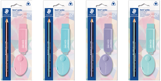 STAEDTLER Schreibset Noris jumbo pastel, 3-teilig, Blister